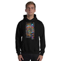 NYC Halloween hoodie on male model, Black